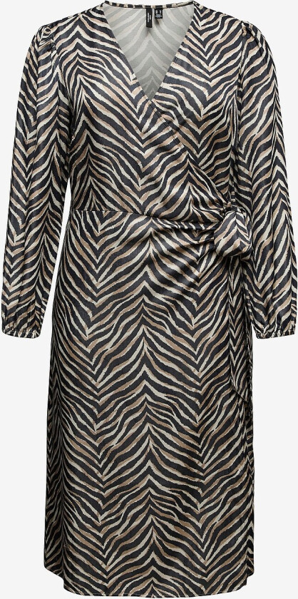 Omslagskjole vmcVina Sonya LS Calf Dress Wvn GA - Svart