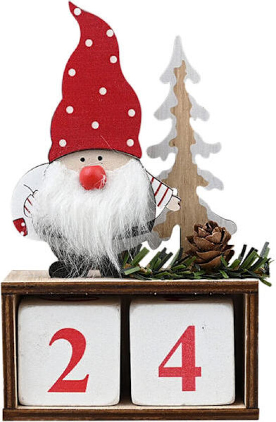 Julesalg Ryddesalg Julekalender Stoff Advent Nedtelling Julenissen Kalender