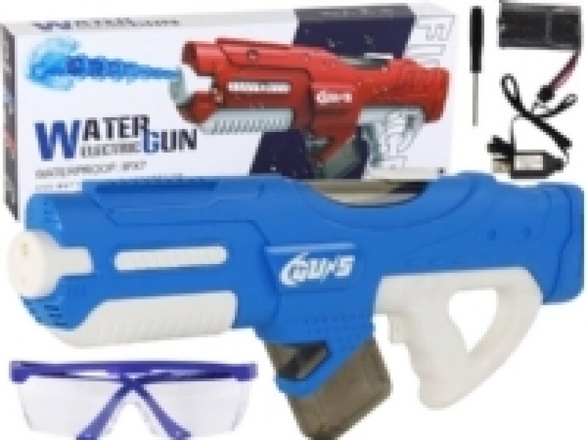 LeanToys Stor vannpistol Blå 750ml briller