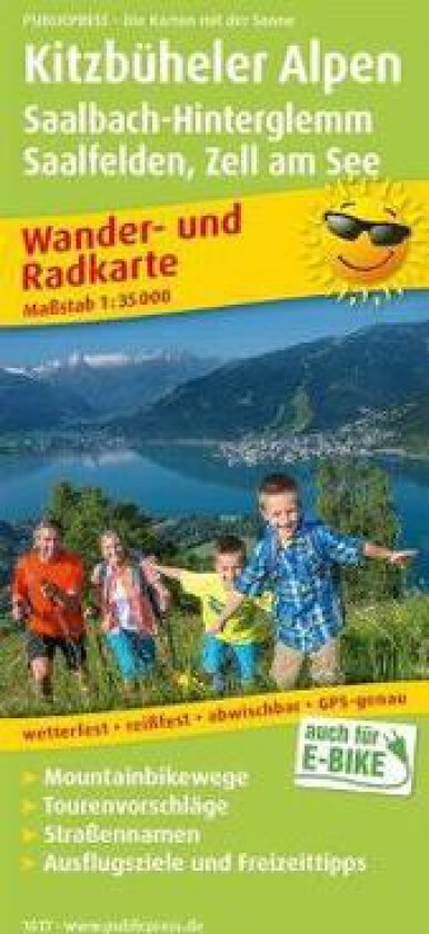 Kitzbuhel Alps, Saalbach-Hinterglemm, hiking and cycling map 1:35,000