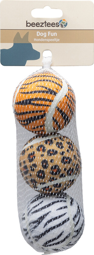 beeztees hundeleker jungelballer - 3 x Ø 6,5 cm