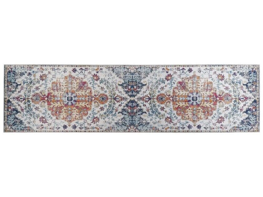 Teppe Flerfarget Polyester 80 x 300 cm Løper Distressed Orientalsk Vintage Stue Soverom Gang