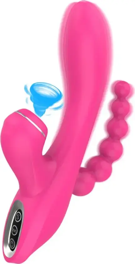 G-spot Vibrator With Sucking & Anal Beads
