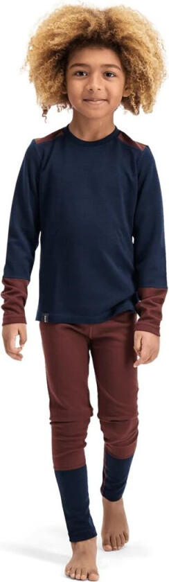 Røros 2 Layer Wool Set, ullsett barn Cabarnet brown