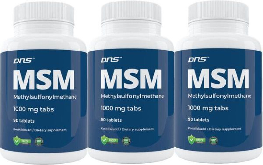 3-pack MSM - 3 x 90 tabletter