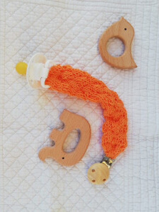 Bobledrøm Smokkesnor av Rito Krea - Smokkesnor Strikkeoppskrift 18cm - Suttesnor Strikkeopskrift 18cm