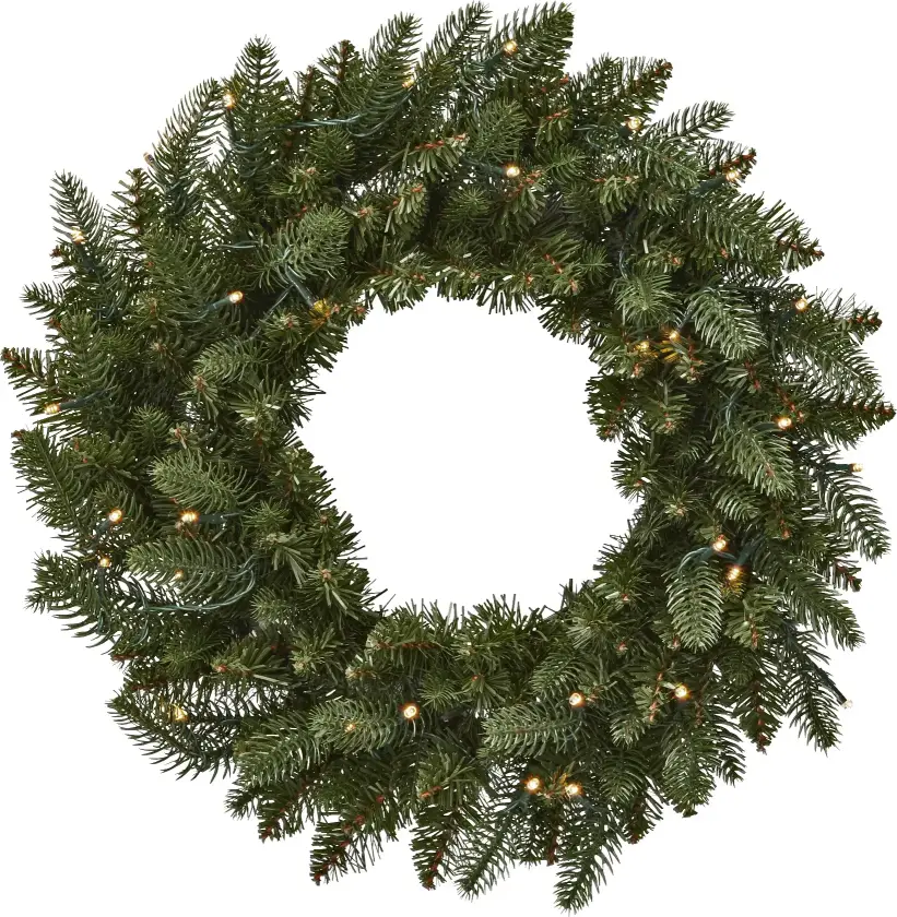 Batteridrevet julekrans med LED-belysning Ø50 cm IP44