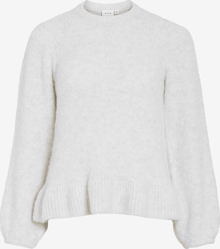 Pullover viBows L/s O-neck Knit - Hvit