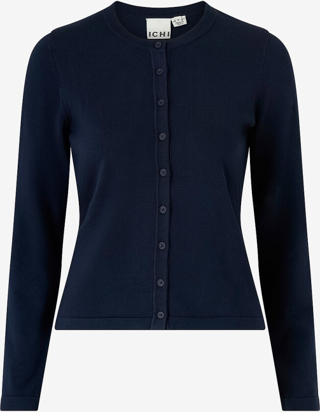 Kardigan ihLuls O-neck - Blå