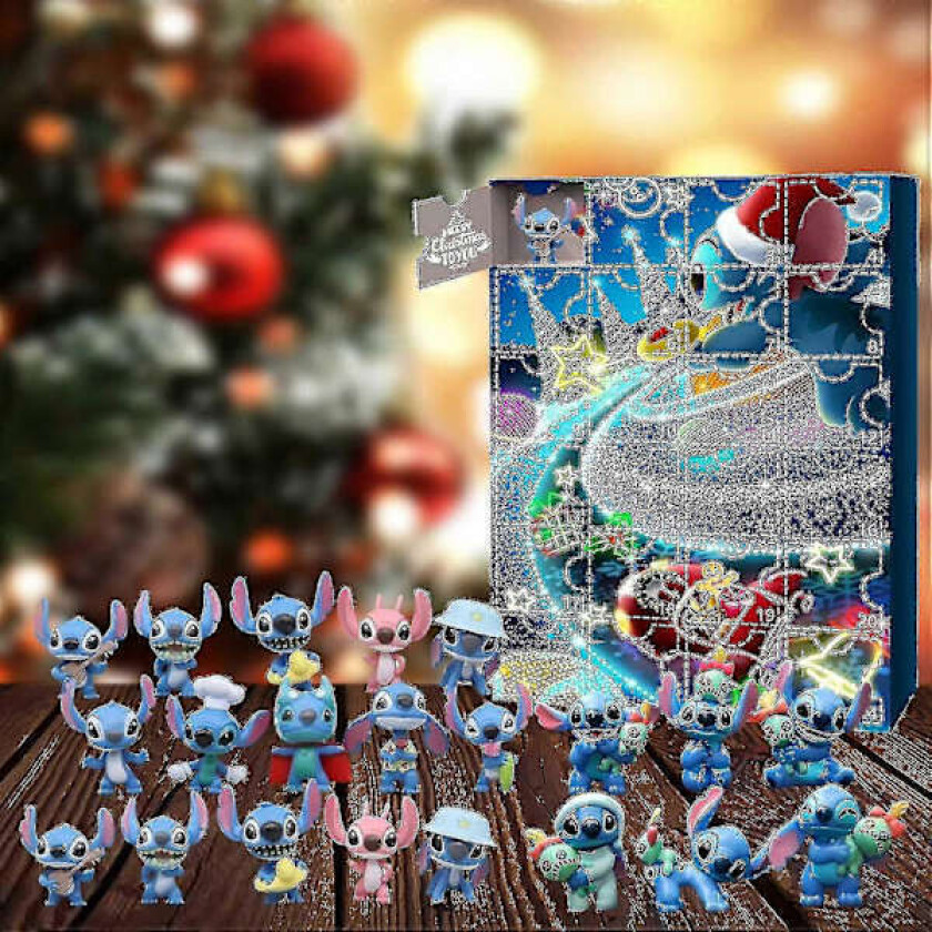 Lilo & Stitch Adventskalender med 24 figurer - Nedtellingsleker og ornamenter - sz3 A