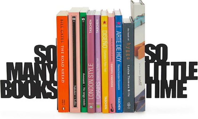 Bokstøtte 'So Many Books' Black Metal Balvi