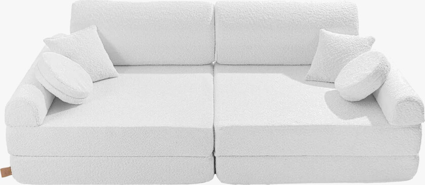 Boucle Premium Sofa, White - Sittemøbler - Polyester,Elastan