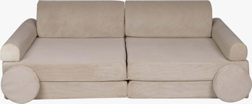 Meowbaby Play Slimcord Byggbar Sofa, Ecru - Sittemøbler - 100% Polyester
