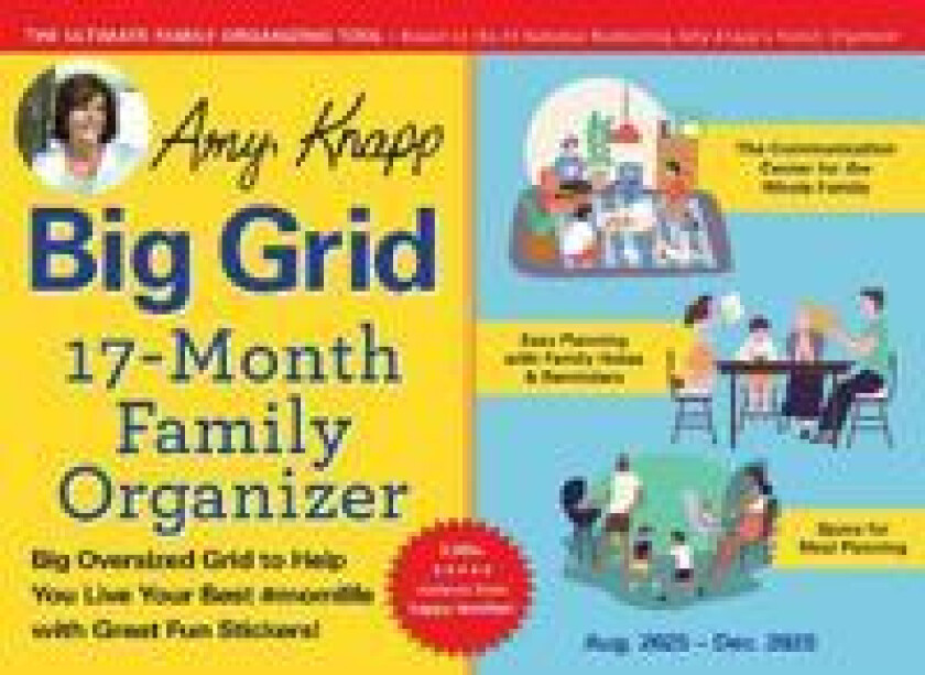 2026 Amy Knapp's Big Grid Family Organizer Wall Calendar