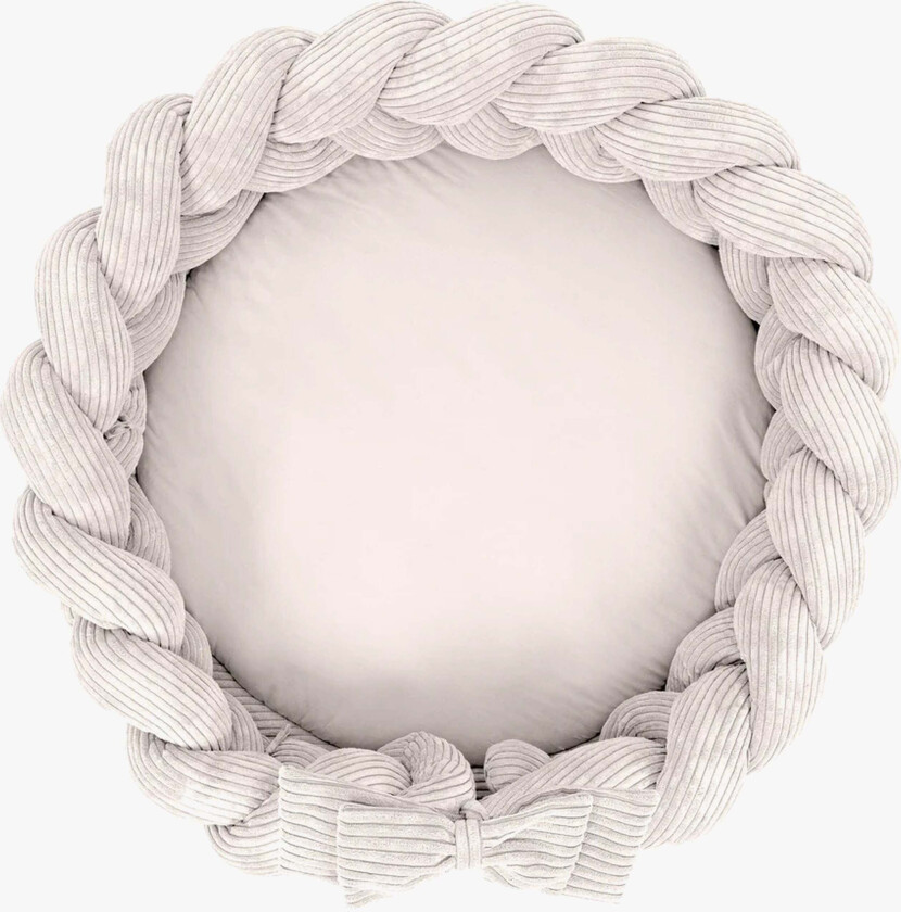 Aesthetic Babynest med Flettet Beskyttelse & Leketeppe, Ecru - Babynest - Polyester