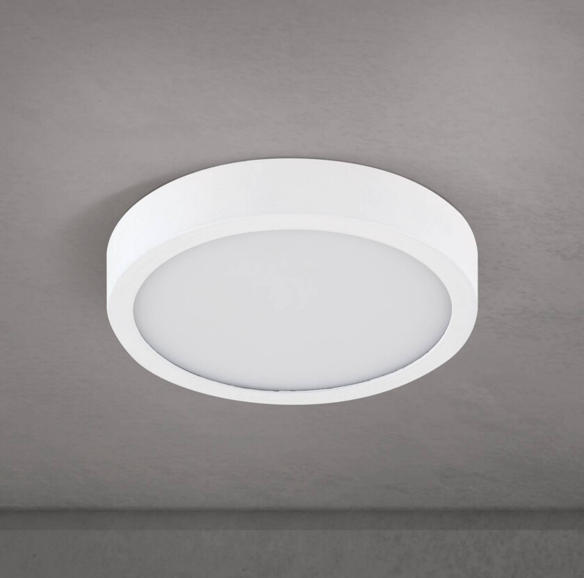 LED-taklampe Disc, hvit Ø 14 cm, CCT, metall/plast