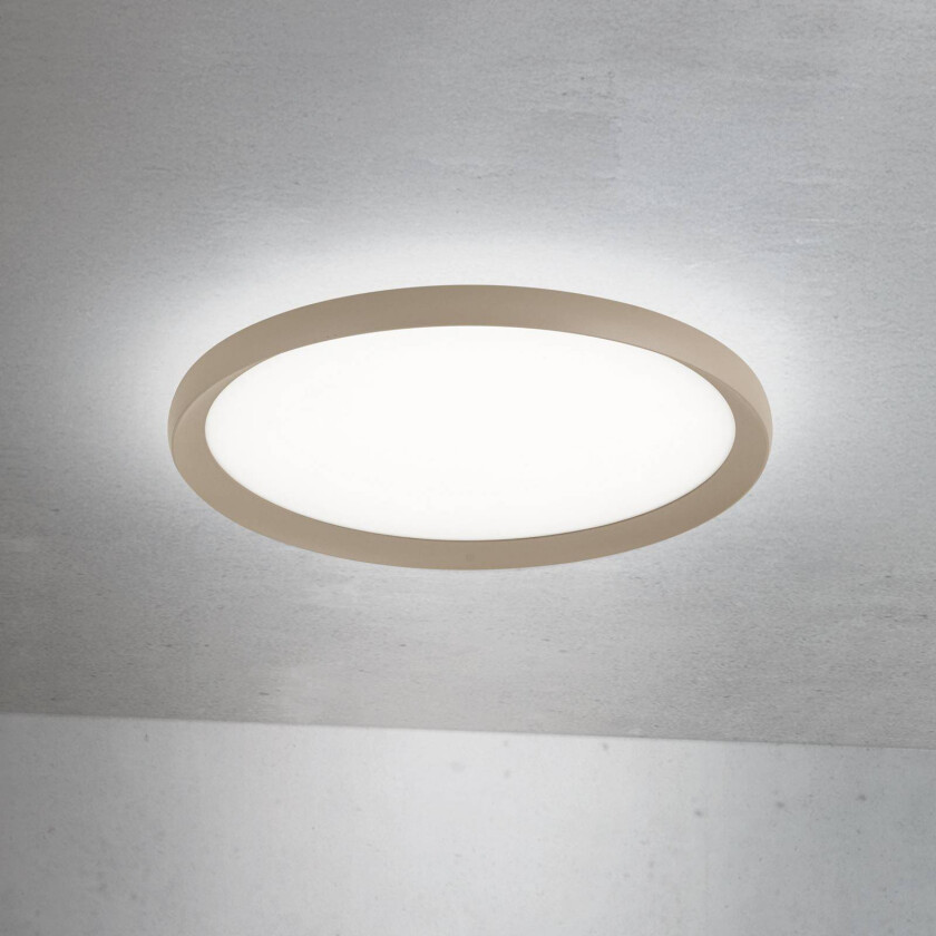 LED-taklampe Kant, Ø 40 cm khaki, CCT metall/plast