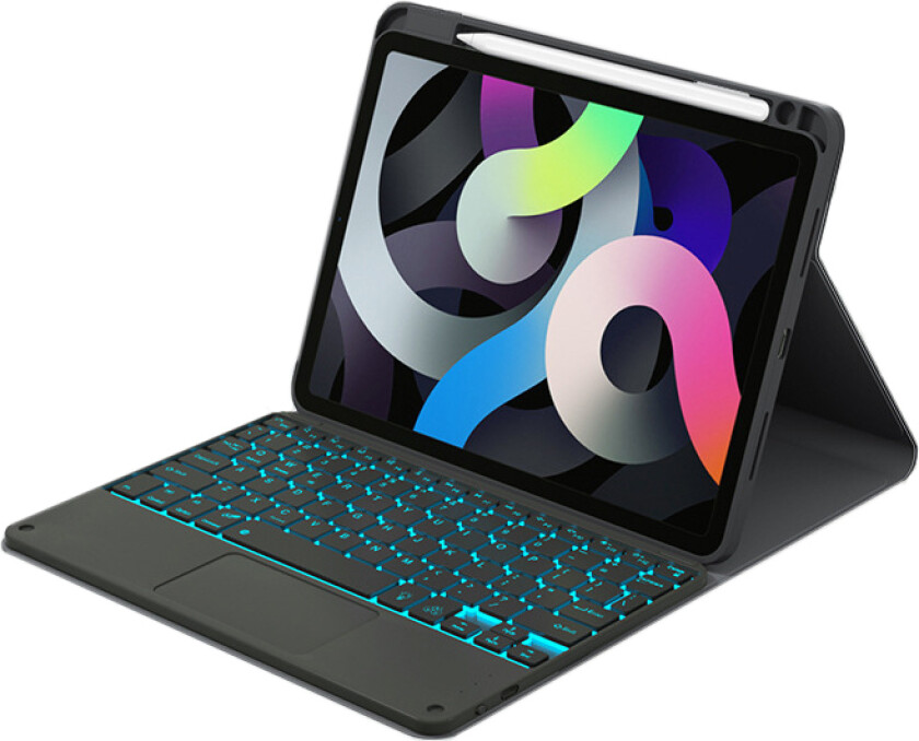 iPad Air 2-deksel med bakgrunnsbelyst tastatur og styreflate Black iPad Air 2 9.7 inches