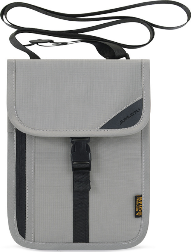 Bilde av RFID-halslommebok reisepassholder LightGrey