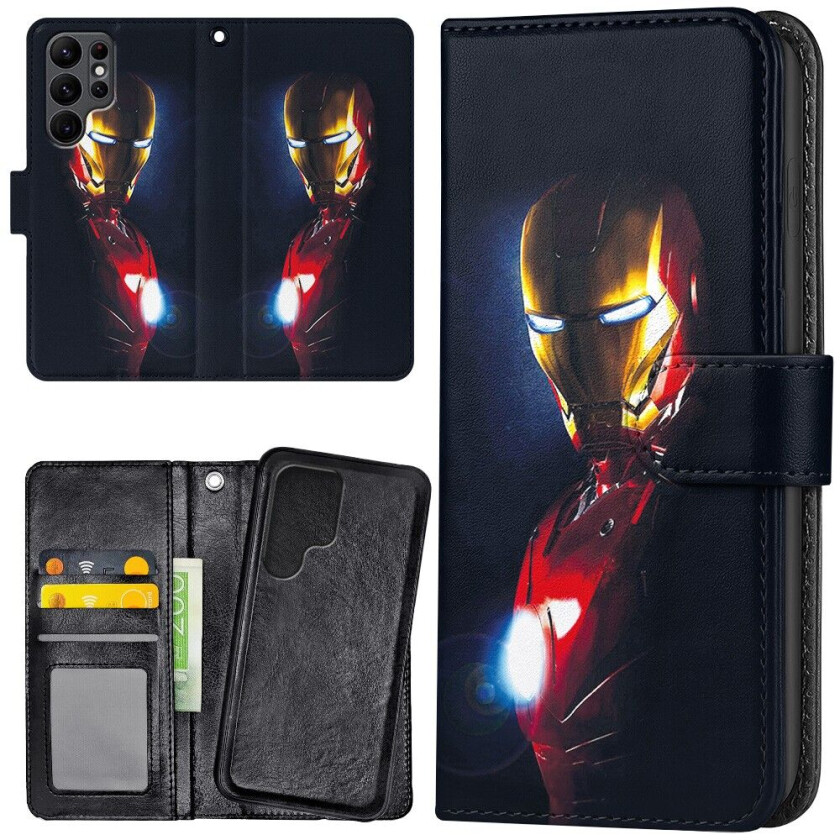 Samsung Galaxy S24 Ultra - Lommebok Deksel Glowing Iron Man