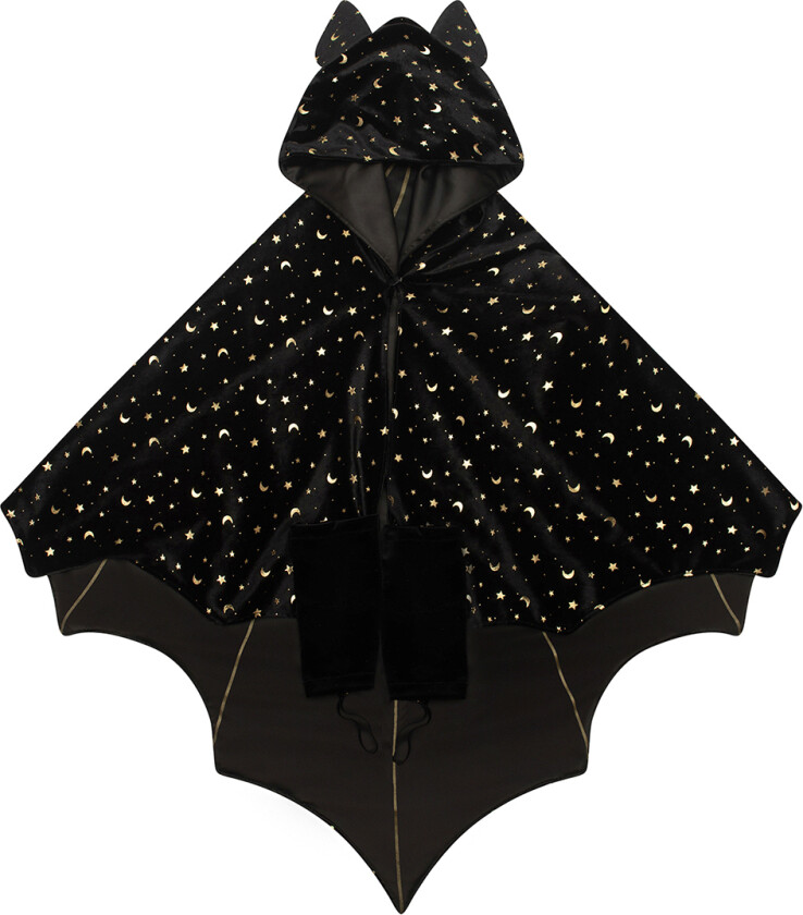 Kappe m. Hette - Black Flaggermus Halloween - - OneSize - Kostymer