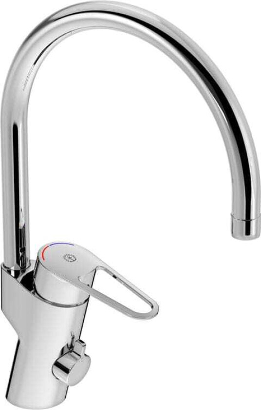 Kjøkkenkran Nye Nautic - høy tut G3/8-tilkobling Krom