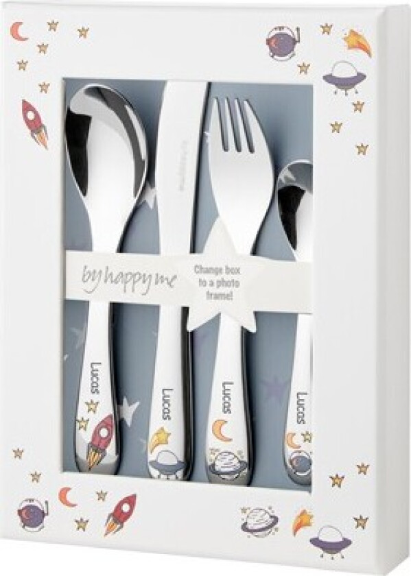 Barnebestikk Med Navn, Rakett, Bilderamme Inkludert