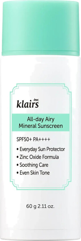 All-Day Airy Mineral Sunscreen Solkrem Ansikt Nude