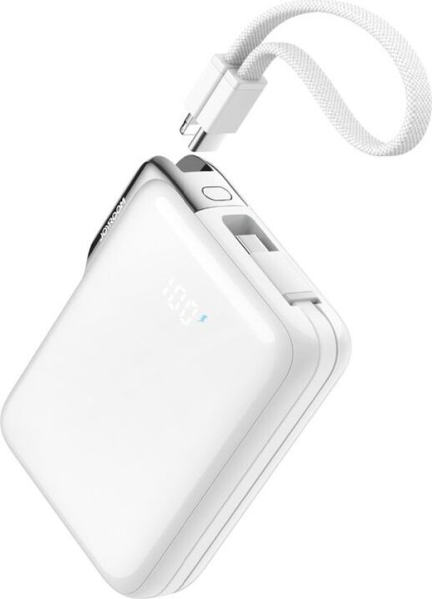 JR-PBF27Pro Powerbank 10000mAh 30W med USB-C/Lightning-kabel - Hvit
