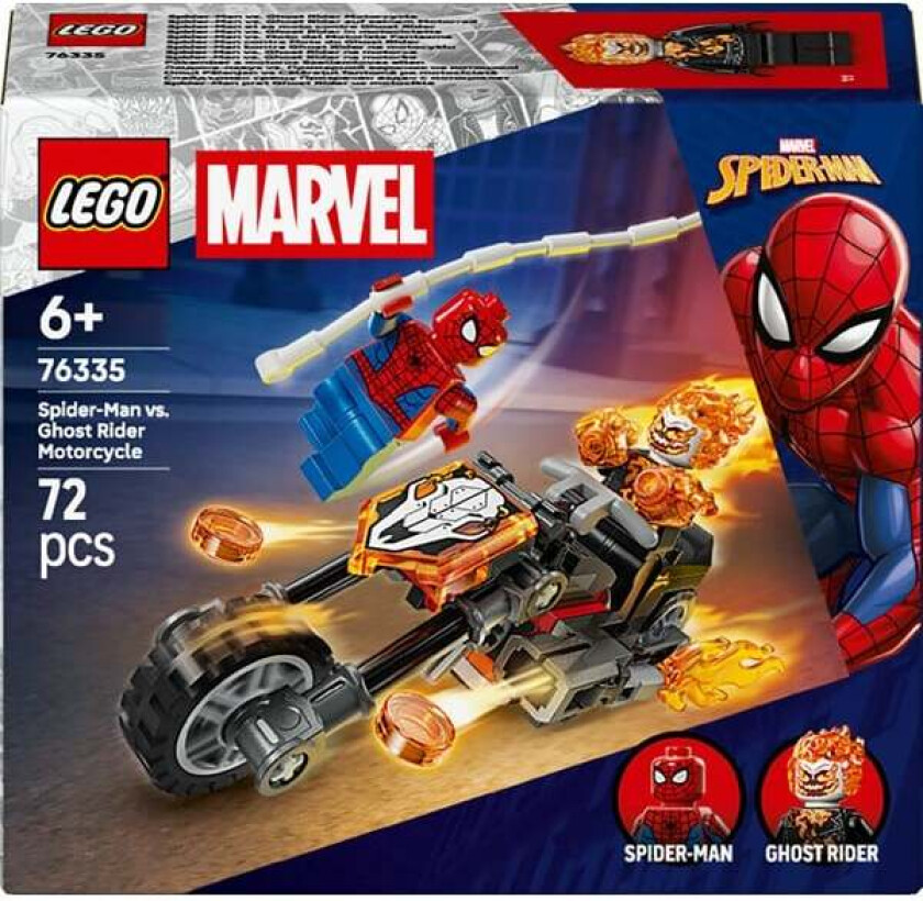 Super Heroes Marvel 76335 Spider-Man mot Ghost Rider på motorsykkel
