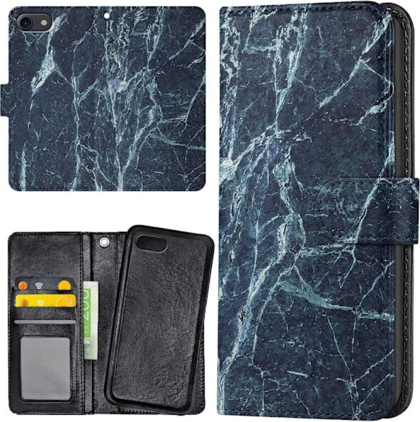 iPhone 16e - Lommebok Deksel Marmor