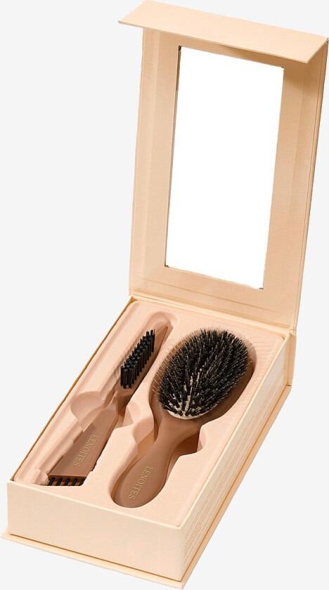 Wild Boar Hair Brush With Cleaning Tool - Limited Edition - Brun