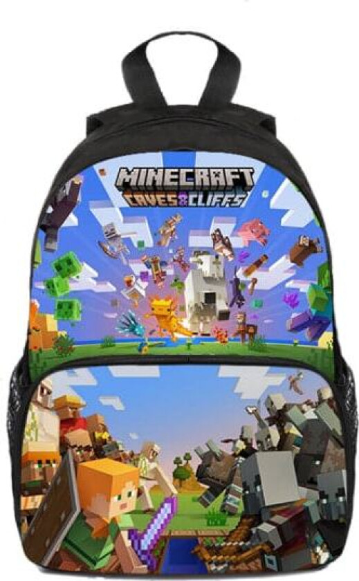 Minecraft Ryggsekk for Barn Skolesekk Ryggsekk Figurveske EE