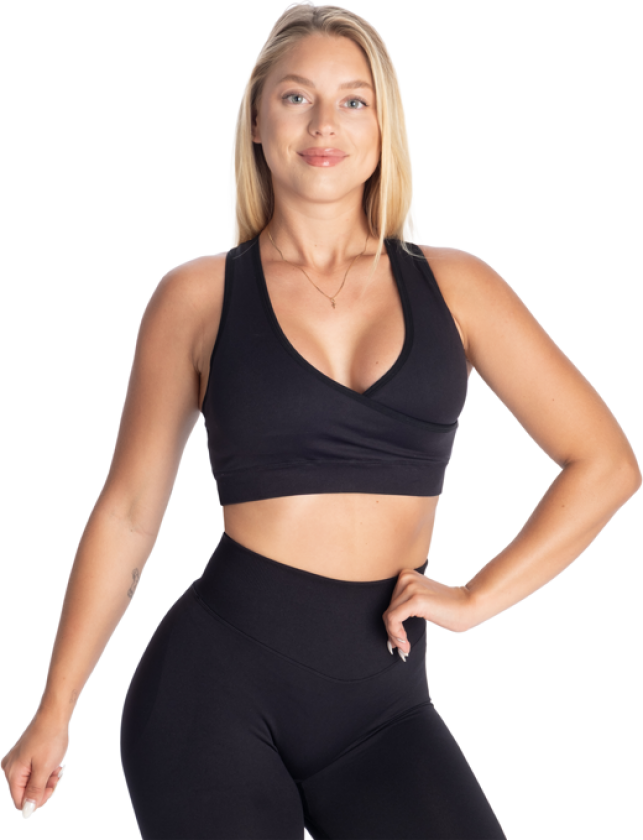 Wrap Seamless Sports-bh Svart