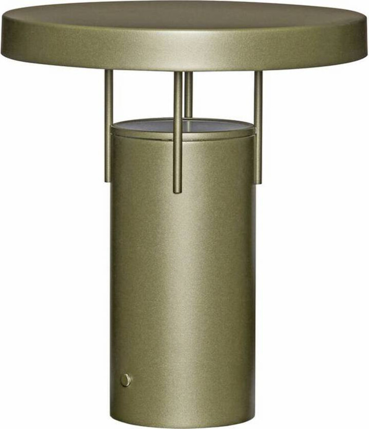 HÜBSCH LED-batteridrevet bordlampe BringMe mørkegrønn metallic, 28 cm
