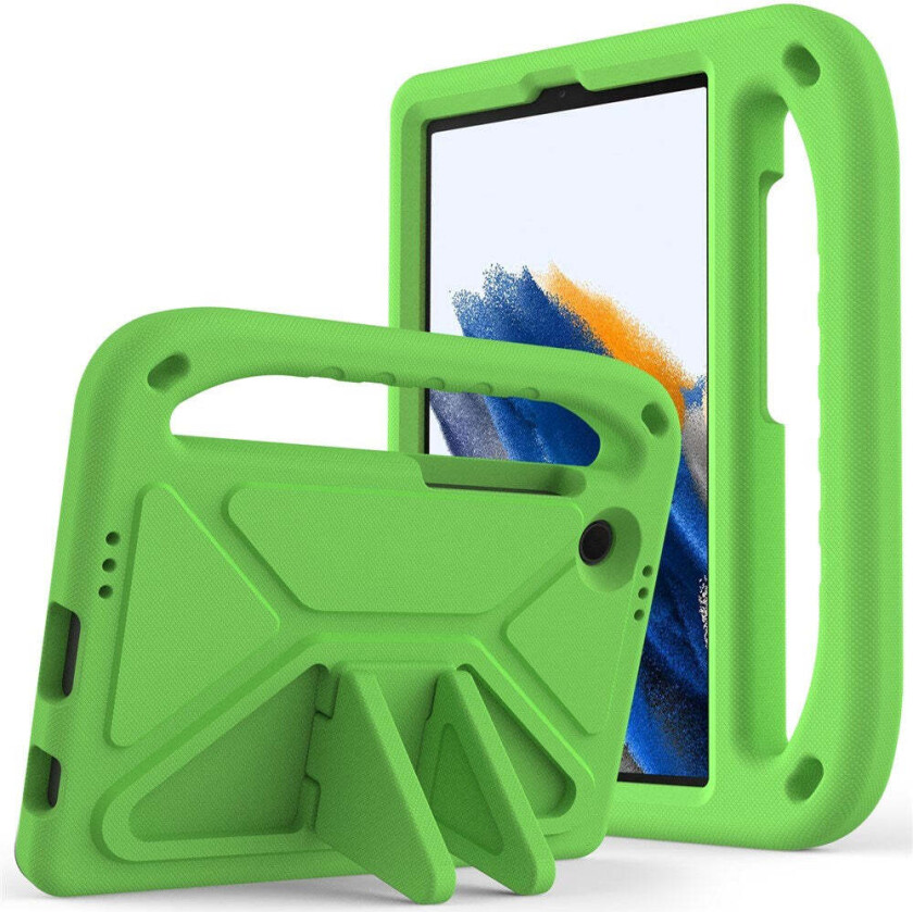 Samsung Galaxy Tab A11 / A9 Barnedeksel m. Kickstand - Grønn