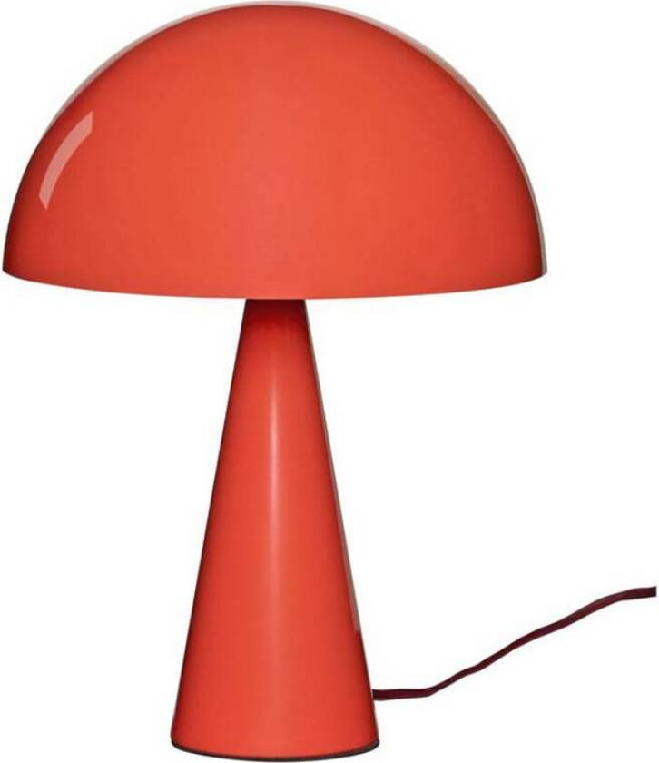 HÜBSCH bordlampe Mush Mini, lys rød, metall, høyde 25 cm