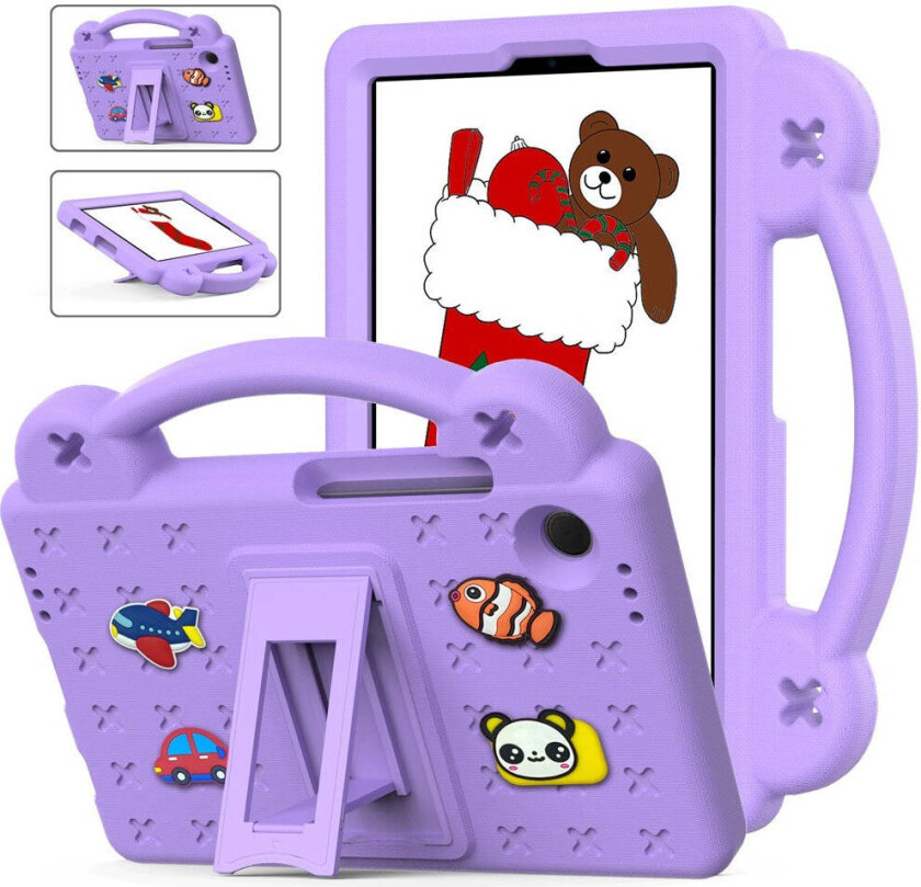 Samsung Galaxy Tab A11 / A9 Barnedeksel m. Kickstand - Lilla