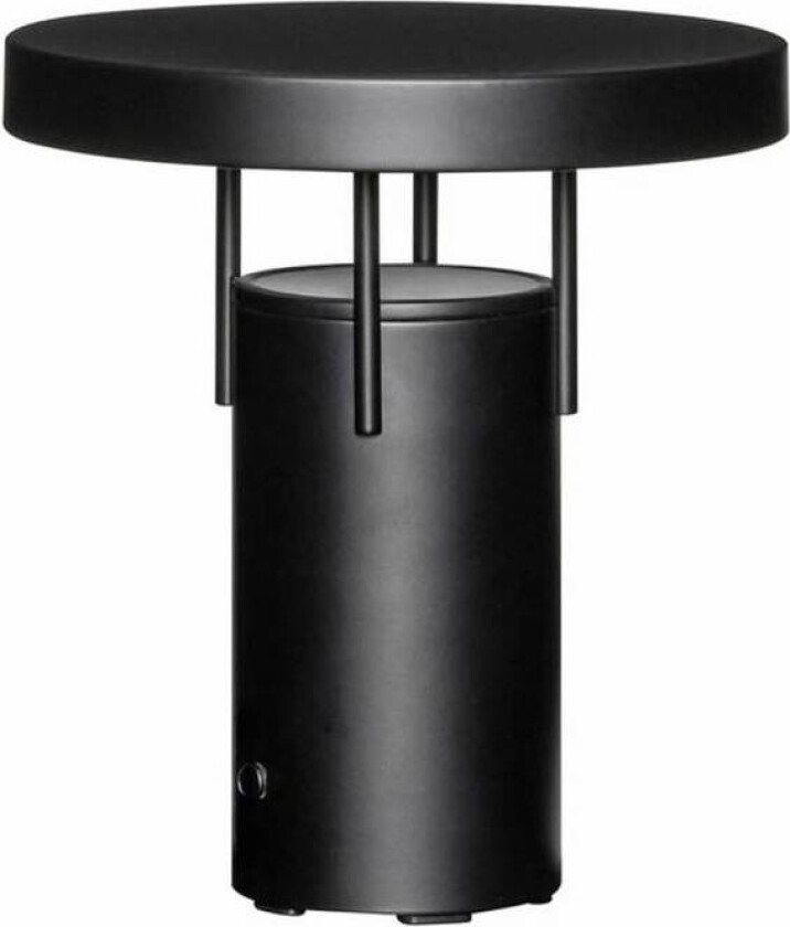 HÜBSCH LED-batteridrevet bordlampe BringMe Mini, matt svart, 20 cm