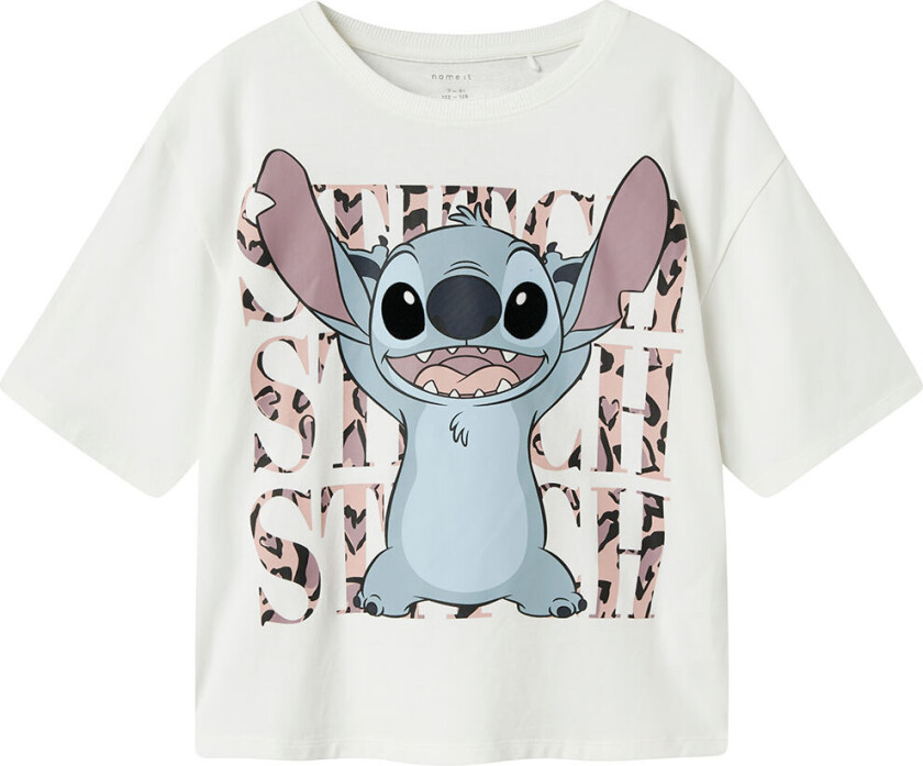 T-skjorte - NkfJixi - Stitch - Bright White - - 9-10 år (134-140) - T-skjorte