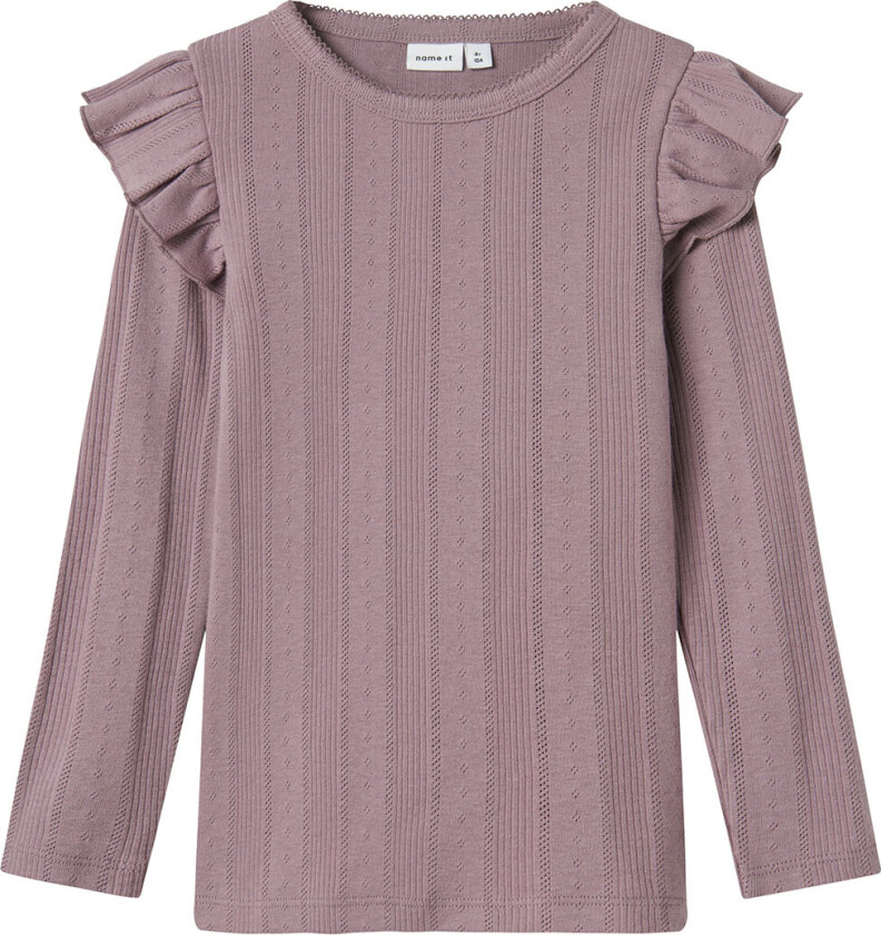 Genser - Noos - NmfJulia - Elderberry m. Hullmønster - - 7-8 år (122-128) - Genser