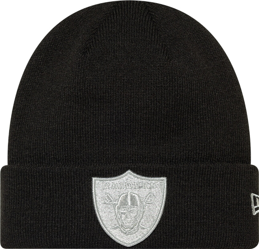 Lue - Strikk - Raiders - Svart - - 56-63 cm - Lue