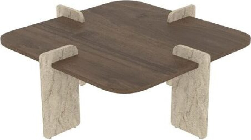 Denros Sofabord 90 cm - Brun/Mørkebrun