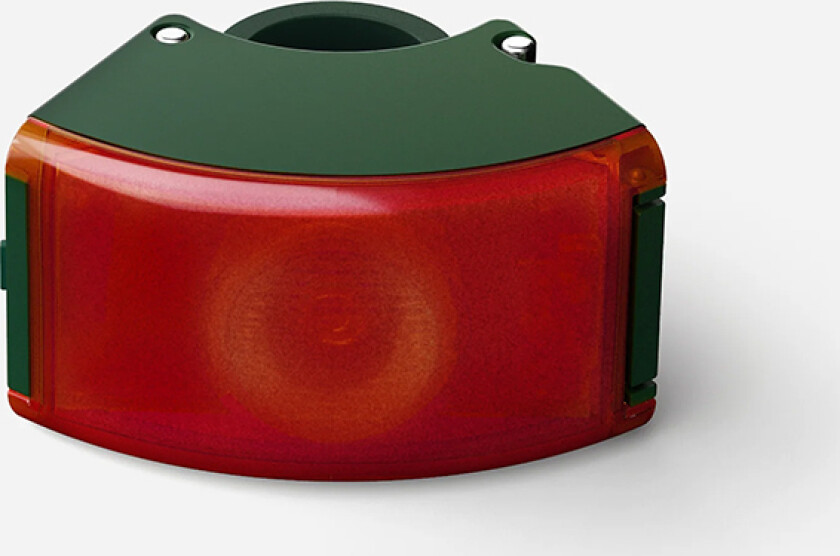 Sykkellykt, oppladbar, Baklys grønn