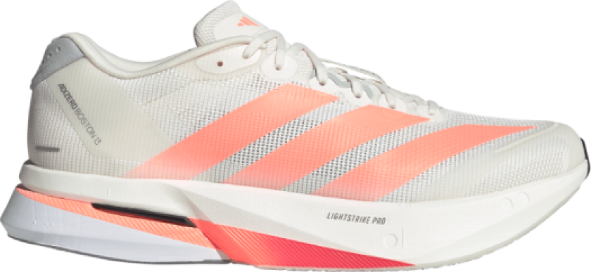 Adizero Boston 13 Herre Off White/Lucid Orange/Grey