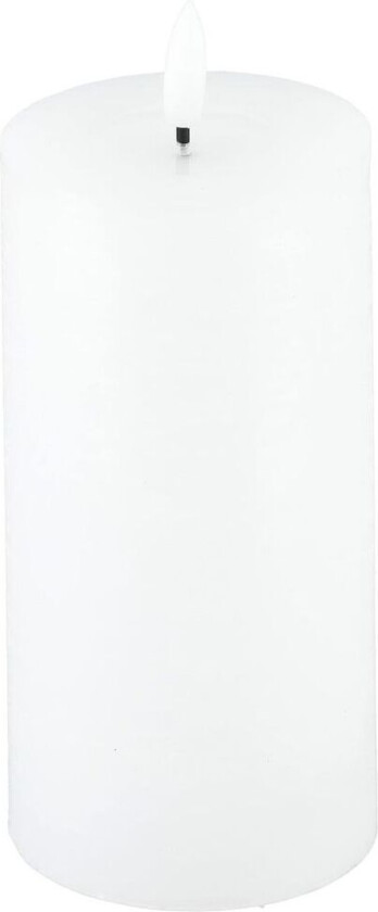 LED-lys med timer, hvit, Northlight, diameter 7,5 cm