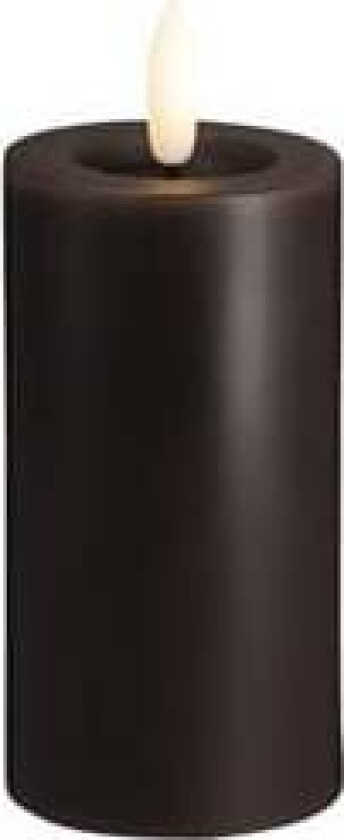 LED pillar candle - Melted Charcoal - 49x100 mm
