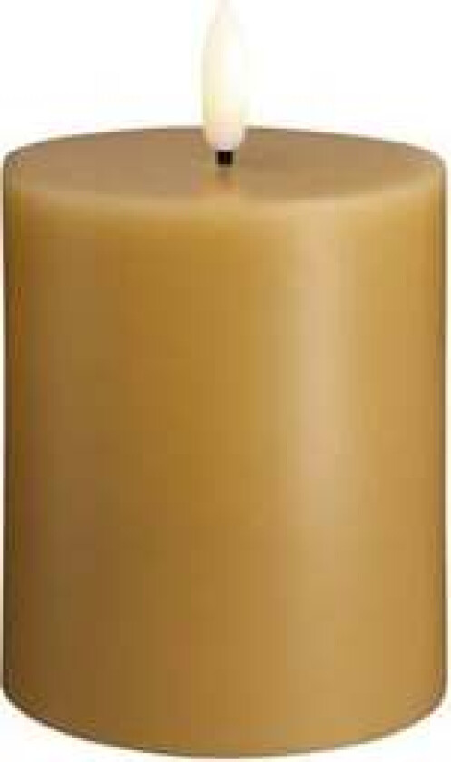 LED pillar candle - Honey mustard - 74x100 mm