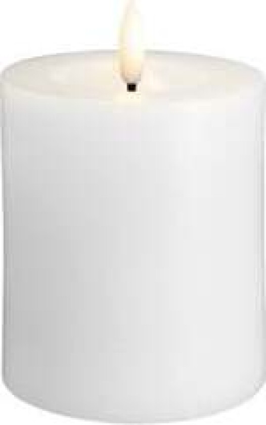 LED pillar candle - Melted Classic white - 74x100 mm