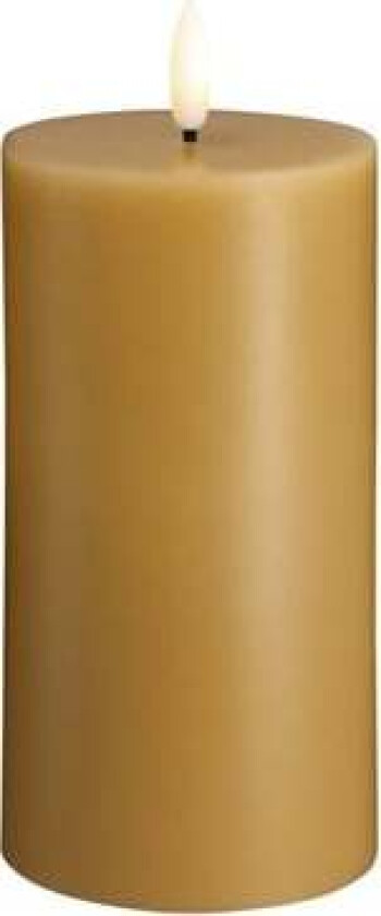 LED pillar candle - Honey mustard - 74x150 mm